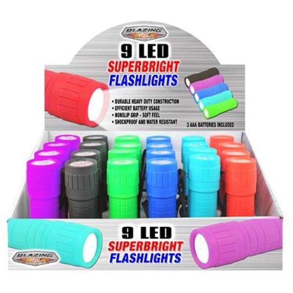 Shawshank Ledz Shawshank Ledz 238209 9 LED Super Bright Flashlight - Assorted Color 238209 - main